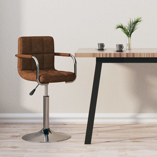 vidaXL Bar Stool Brown Fabric
