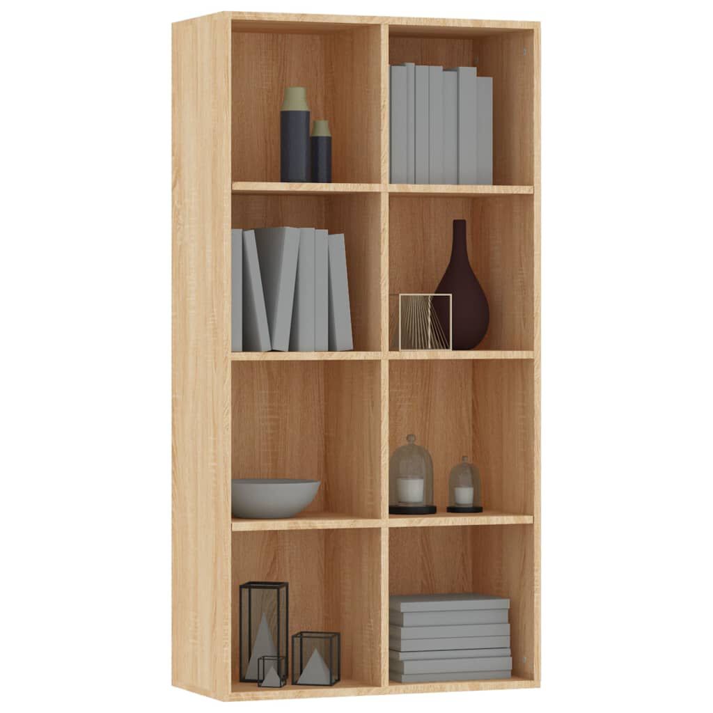 vidaXL Book Cabinet/Sideboard Sonoma Oak 66x30x130 cm Engineered Wood