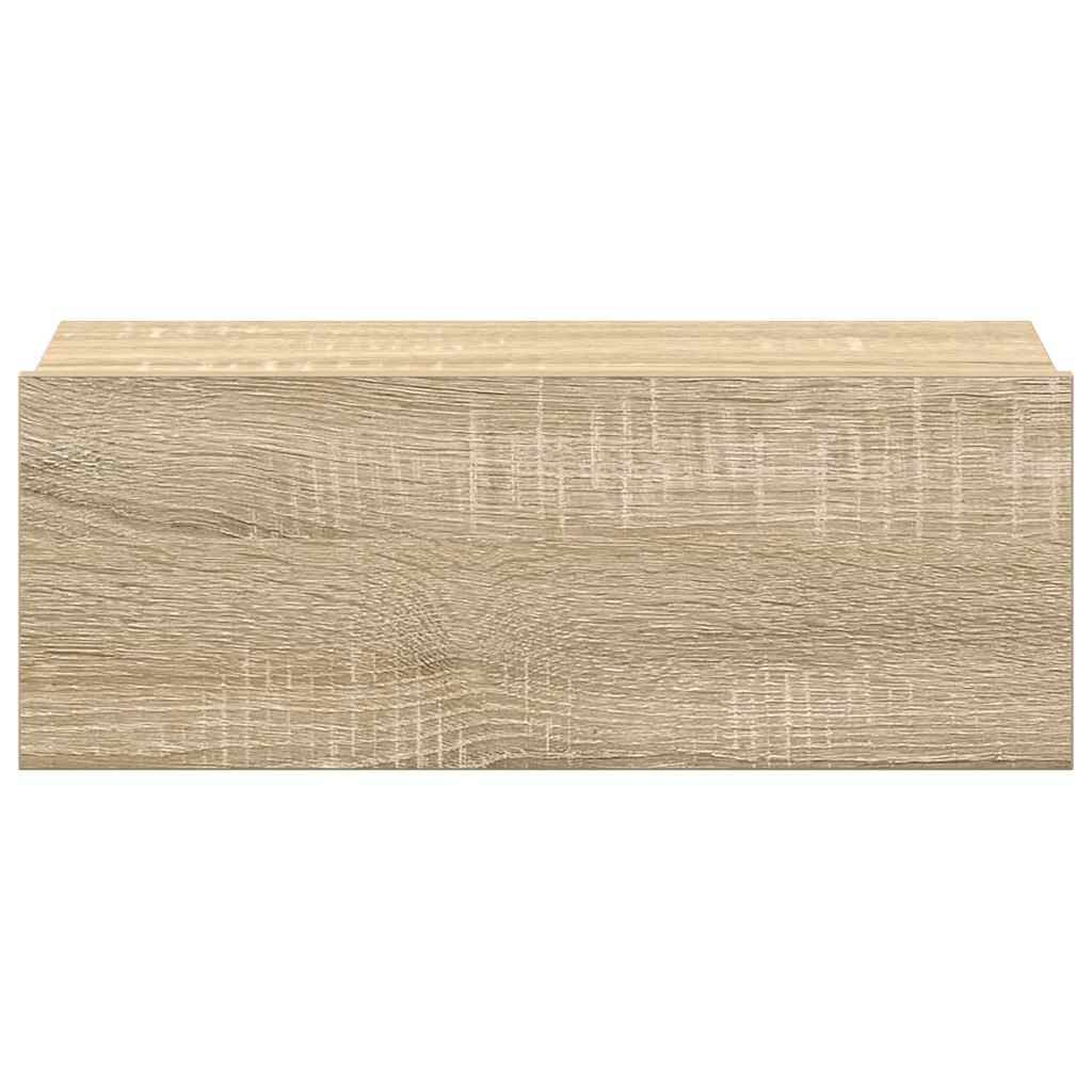 vidaXL Floating Nightstand Sonoma Oak 40x30x15 cm Engineered Wood