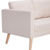 vidaXL 2-Seater Sofa Fabric Cream