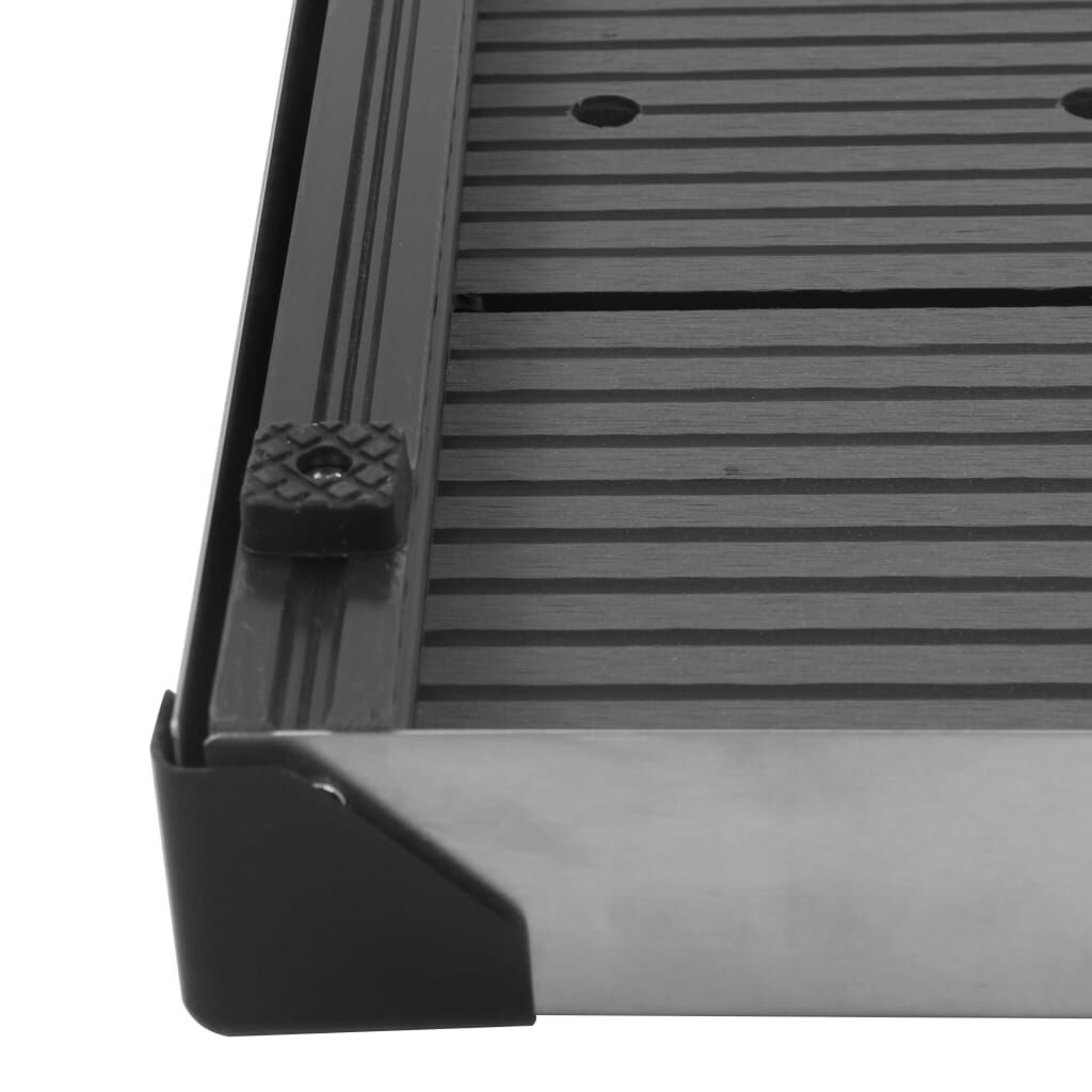 vidaXL Outdoor Shower Tray WPC Stainless Steel 80x62 cm Grey