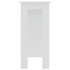 vidaXL Bar Table with Shelf White 102x50x103.5 cm Engineered Wood