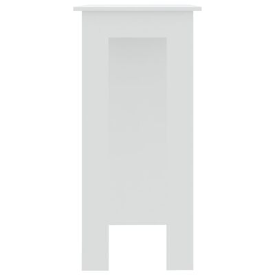 vidaXL Bar Table with Shelf White 102x50x103.5 cm Engineered Wood, white vidaXL Bar Table with Shelf White 102x50x103.5 cm Engineered Wood