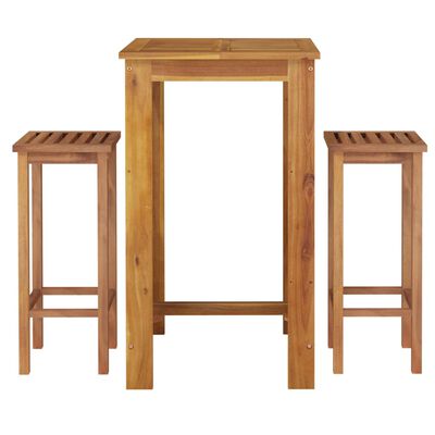 vidaXL 3 Piece Garden Bar Set Solid Wood Acacia,  vidaXL 3 Piece Garden Bar Set Solid Wood Acacia