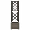 vidaXL Garden Planter with Trellis 43x43x142 cm PP Anthracite