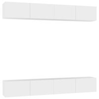 vidaXL TV Cabinets 4 pcs White 100x30x30 cm Engineered Wood