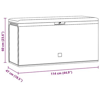 vidaXL Garden Storage Box Anthracite 114x47x60 cm, anthracite vidaXL Garden Storage Box Anthracite 114x47x60 cm