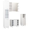 vidaXL 4 Piece Bathroom Furniture Set White Engineered Wood