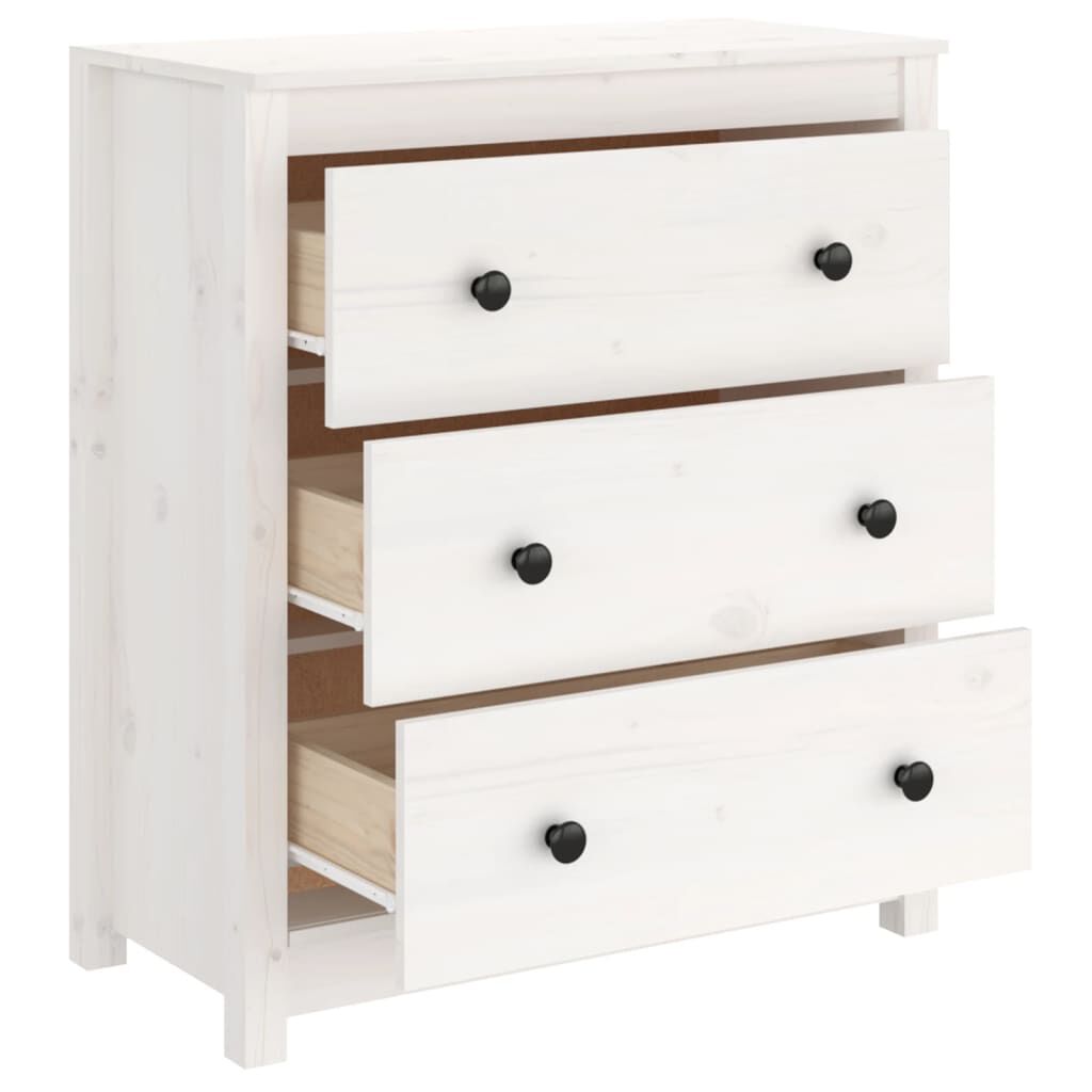 vidaXL Sideboard White 70x35x80 cm Solid Wood Pine