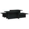 vidaXL Coffee Tables 2 pcs Black Engineered Wood