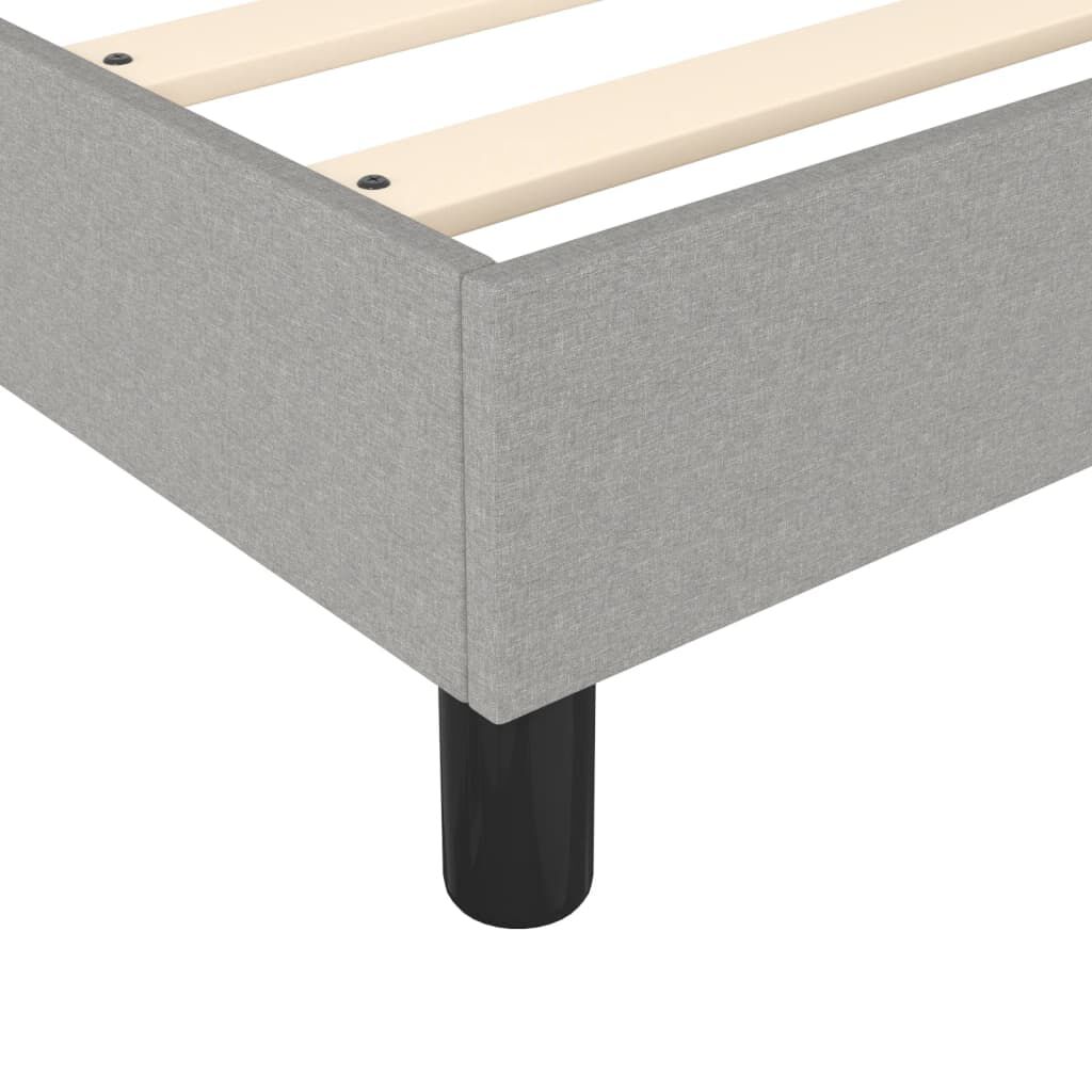 vidaXL Bed Frame without Mattress Light Grey 180x200 cm Super King Fabric