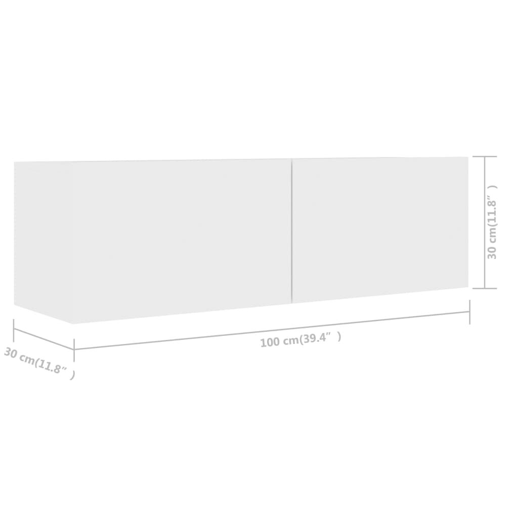 vidaXL 6 Piece TV Cabinet Set White Engineered Wood