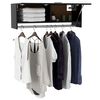 vidaXL Wardrobe Black 100x32.5x35 cm Engineered Wood