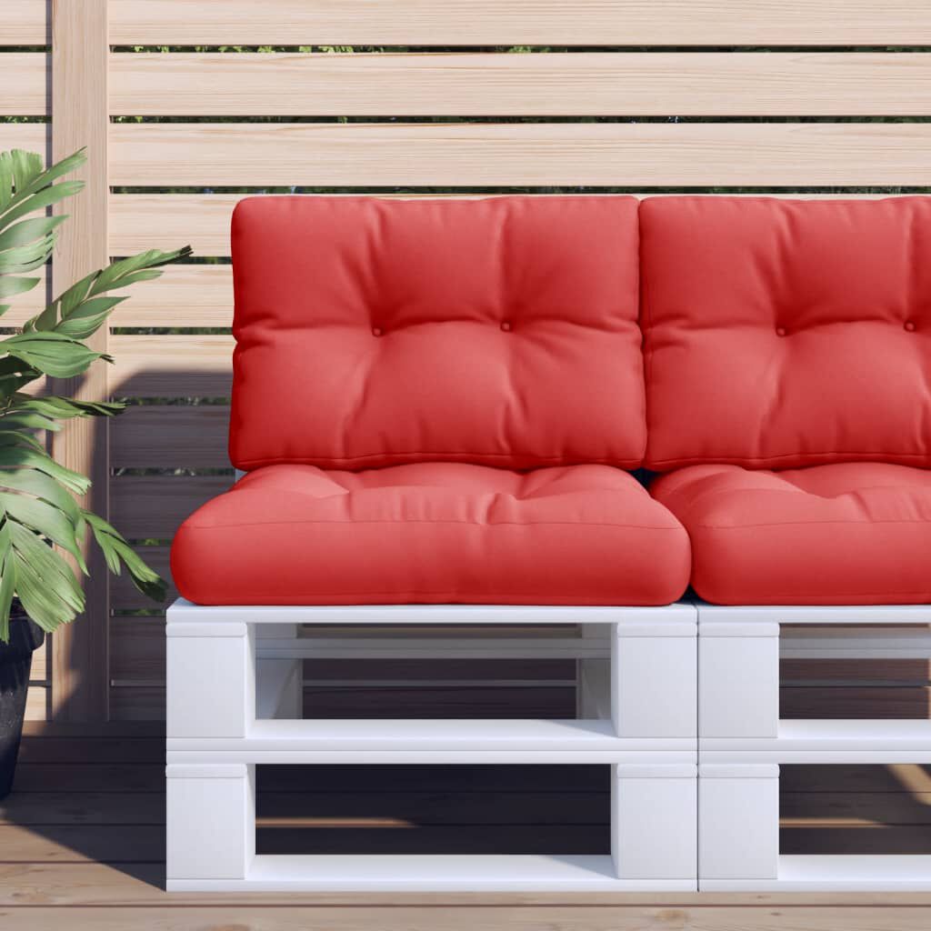 vidaXL Pallet Cushion Red 50x40x12 cm Fabric