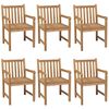 vidaXL 7 Piece Garden Dining Set 140x80 cm Solid Teak Wood