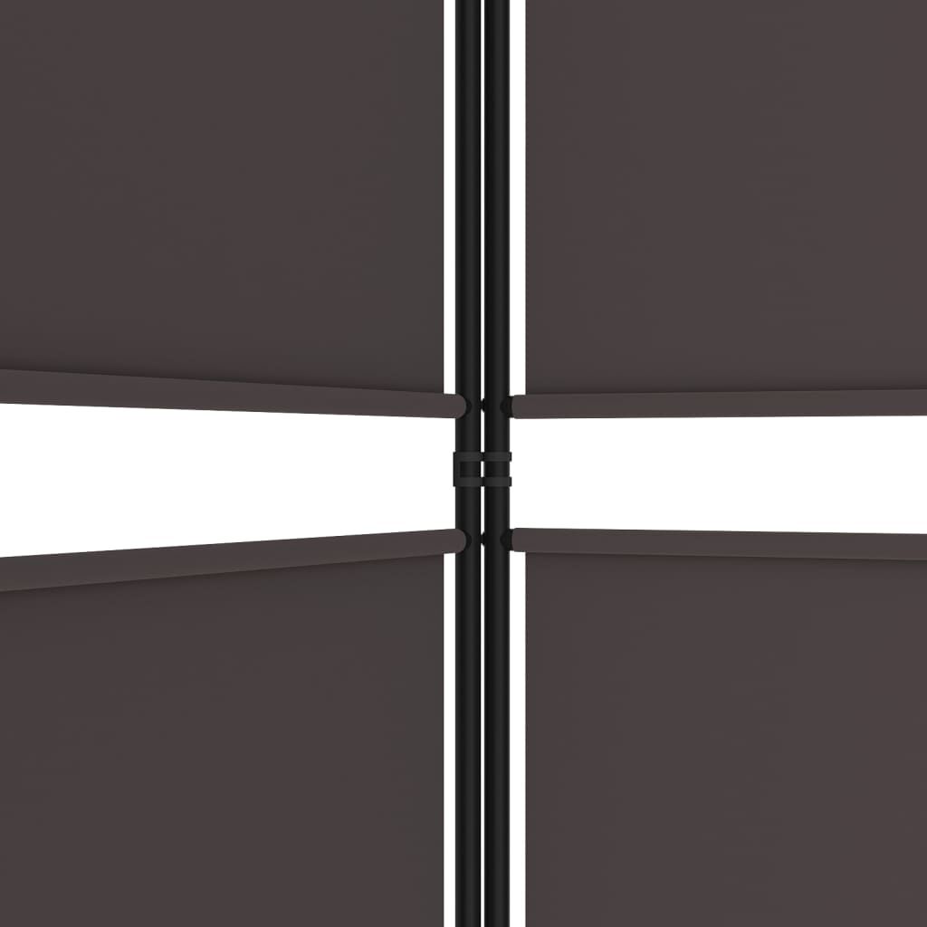 vidaXL 3-Panel Room Divider Brown 150x180 cm Fabric