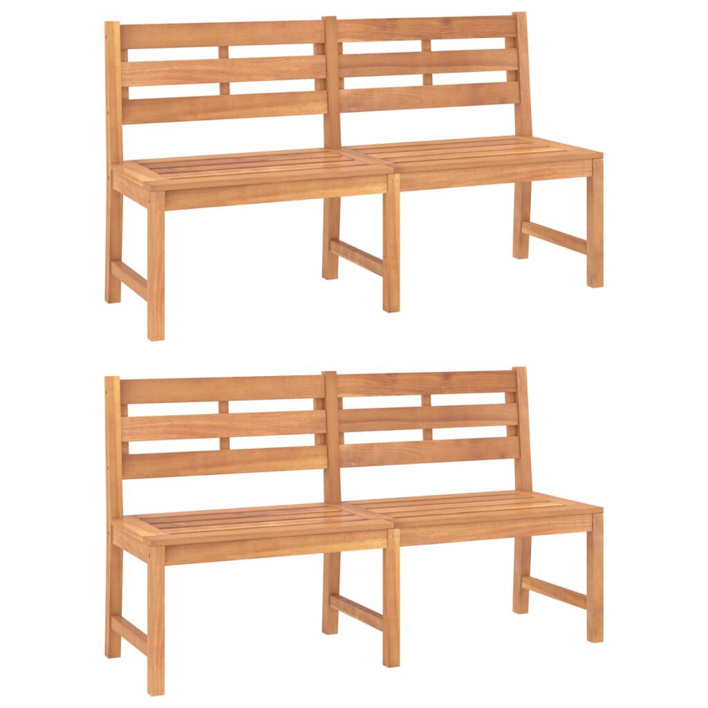 vidaXL 3 Piece Garden Dining Set Solid Wood Teak
