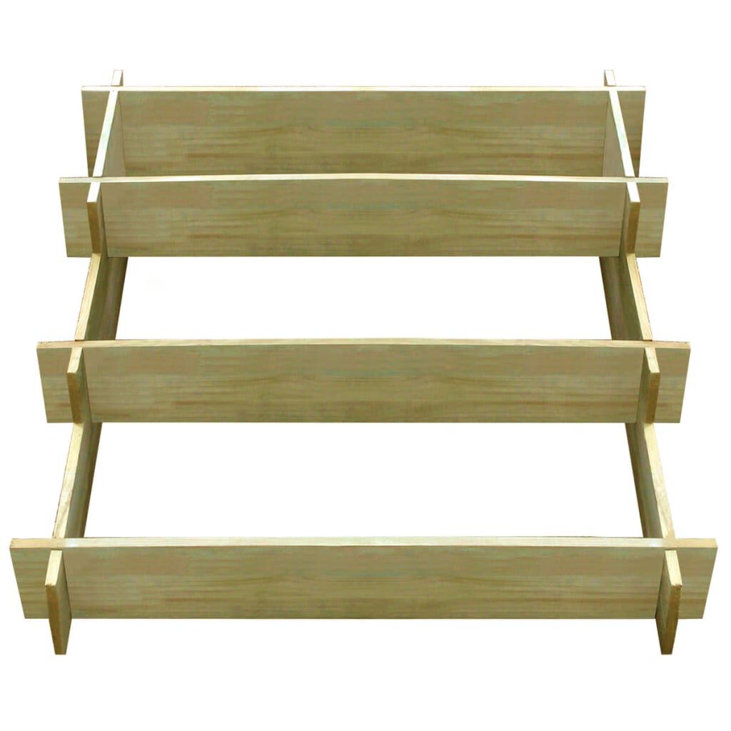 vidaXL 3-Tier Planter Box 90x90x35 cm Impregnated Wood