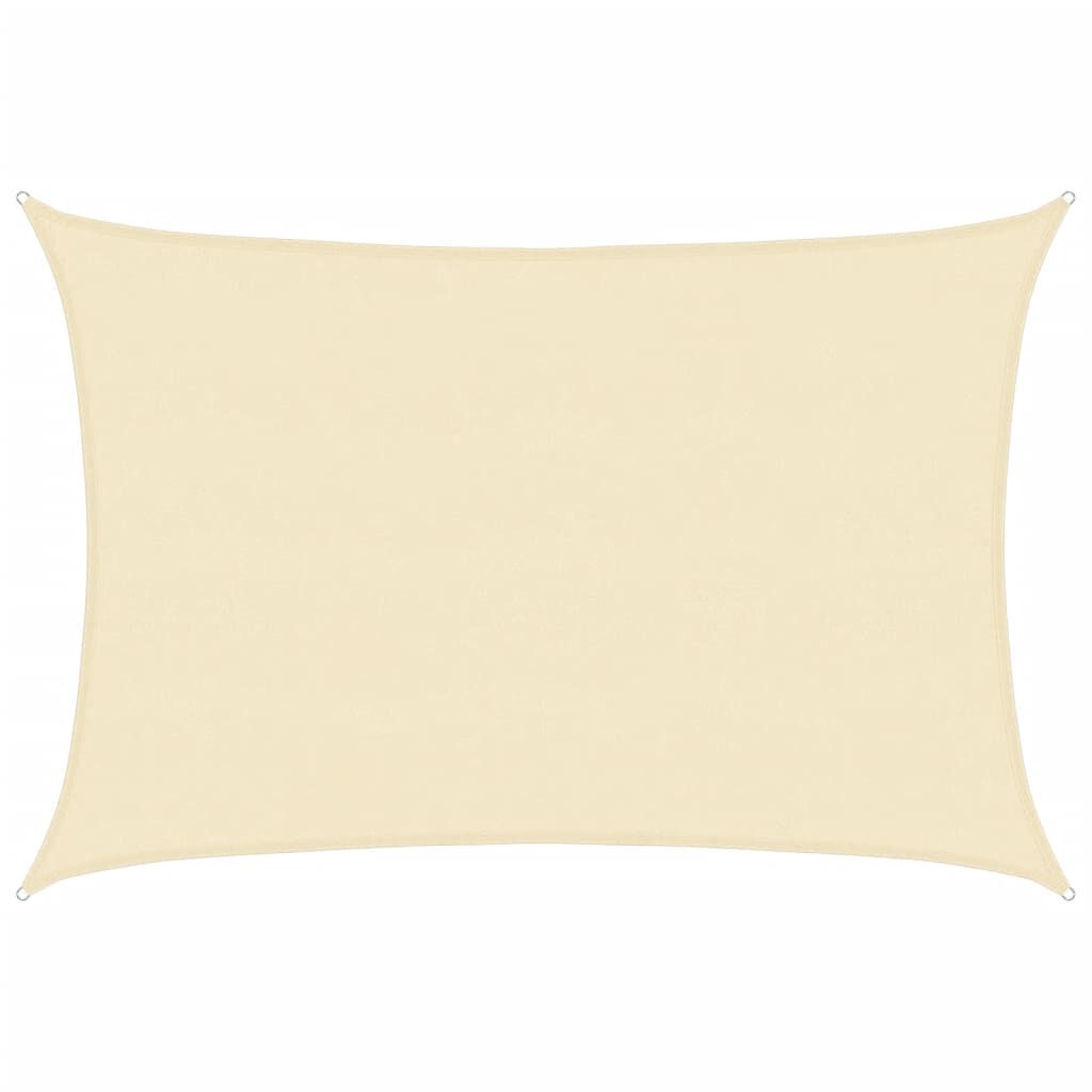 vidaXL Sunshade Sail 160 g/m² Cream 5x6 m HDPE