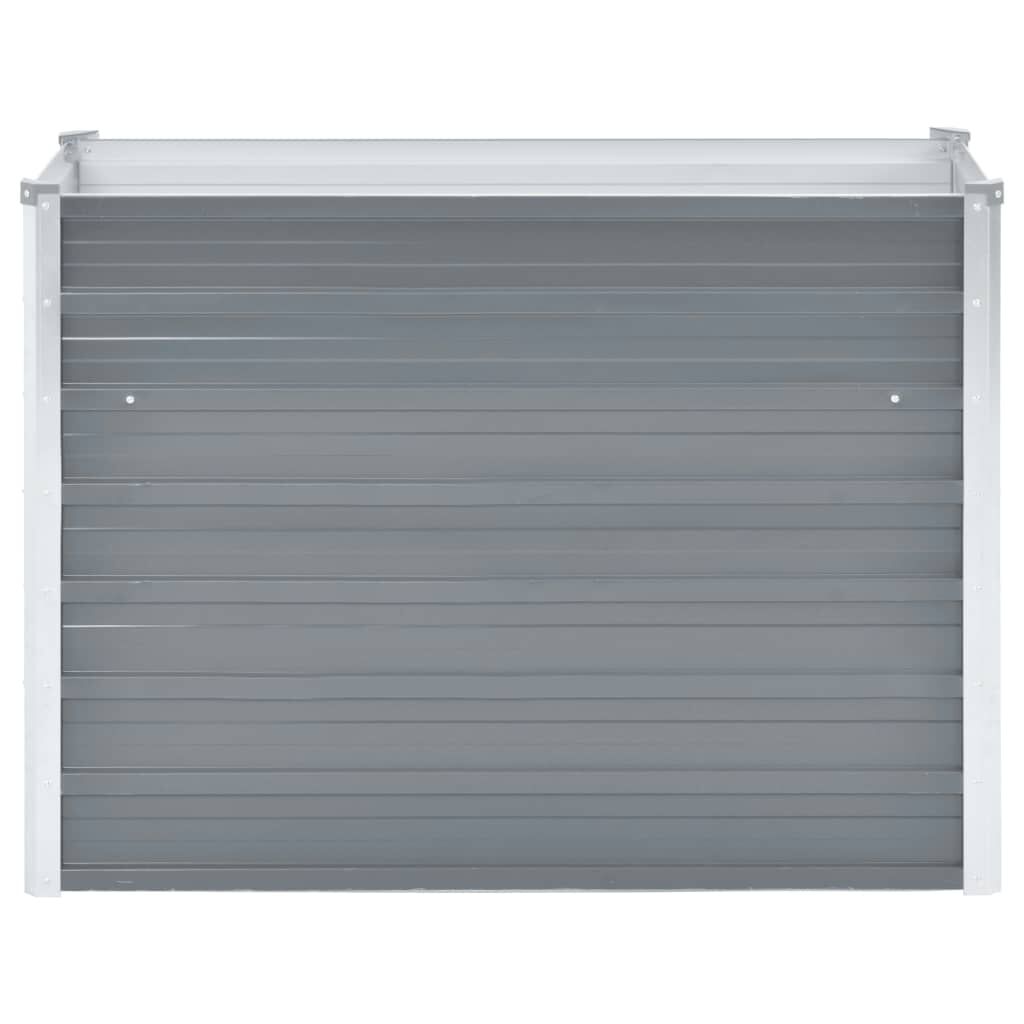 vidaXL Garden Raised Bed Galvanised Steel 100x40x77 cm Grey