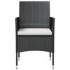 vidaXL 8 Piece Garden Lounge Set with Cushions Poly Rattan Black
