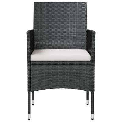 vidaXL 8 Piece Garden Lounge Set with Cushions Poly Rattan Black, black and white vidaXL 8 Piece Garden Lounge Set with Cushions Poly Rattan Black