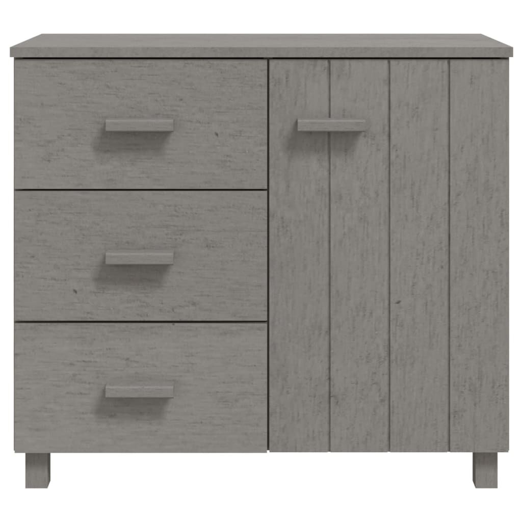 vidaXL Sideboard HAMAR Light Grey 90x40x80 cm Solid Pinewood