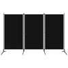 vidaXL 3-Panel Room Divider Black 260x180 cm