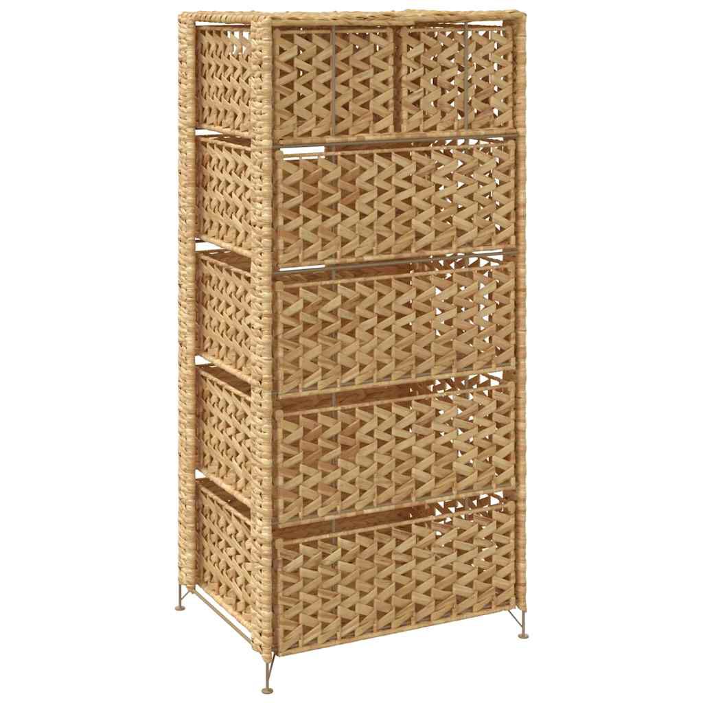 vidaXL Storage Unit with 6 Baskets 47x37x100 cm Water Hyacinth
