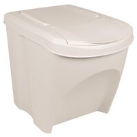 vidaXL Stackable Garbage Bin Boxes 3 pcs White 75 L Polypropylene, white vidaXL Stackable Garbage Bin Boxes 3 pcs White 75 L Polypropylene