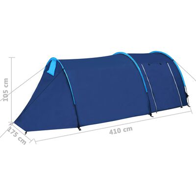 vidaXL Camping Tent 4 Persons Navy Blue/Light Blue, light blue vidaXL Camping Tent 4 Persons Navy Blue/Light Blue