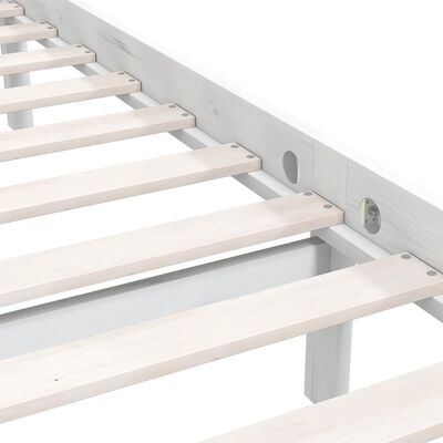vidaXL Bed Frame without Mattress White Solid Wood 90x200 cm, white vidaXL Bed Frame without Mattress White Solid Wood 90x200 cm