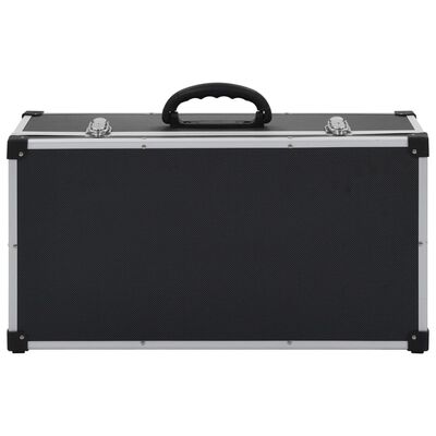 vidaXL CD Case for 80 CDs Aluminium ABS Black, black vidaXL CD Case for 80 CDs Aluminium ABS Black
