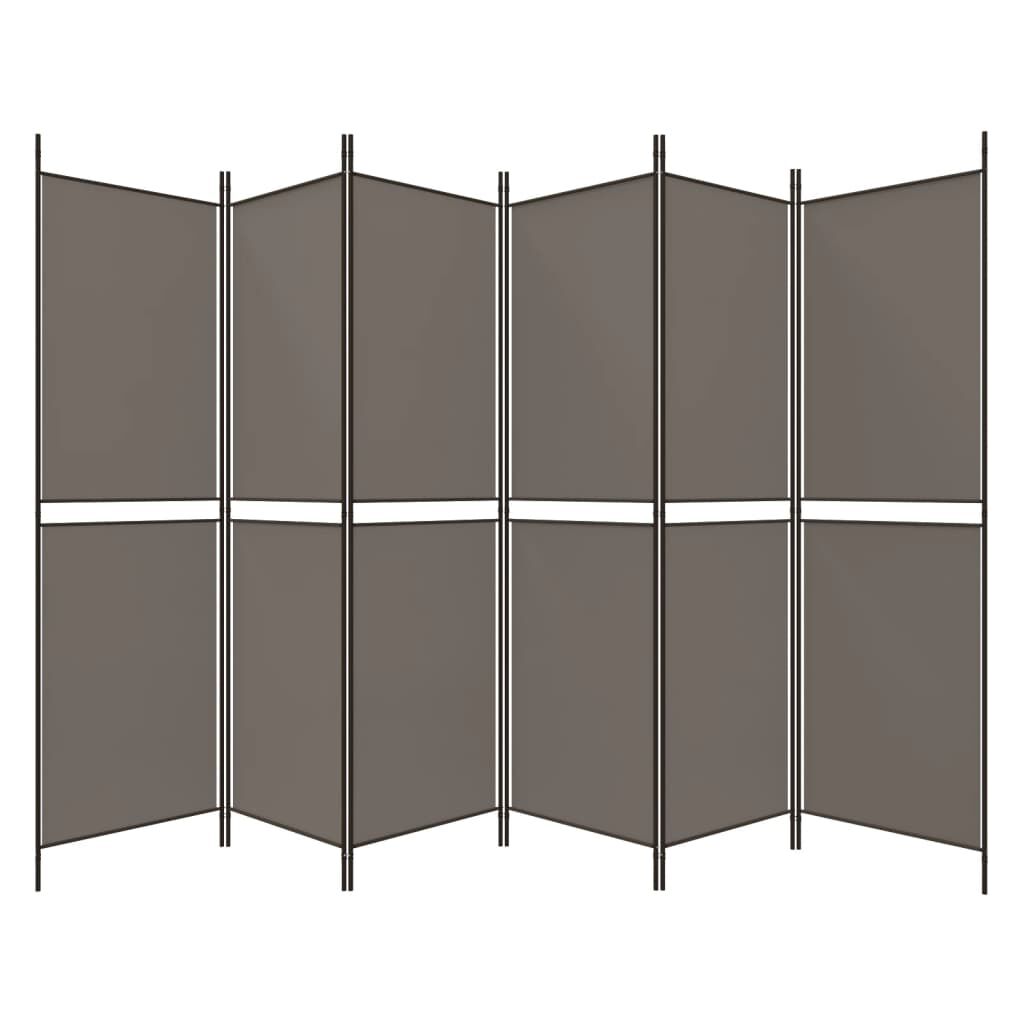 vidaXL 6-Panel Room Divider Anthracite 300x200 cm Fabric