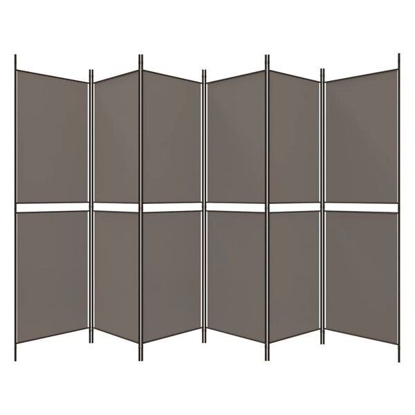vidaXL 6-Panel Room Divider Anthracite 300x200 cm Fabric