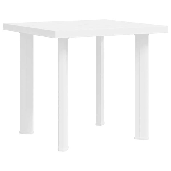 vidaXL Garden Table White 80x75x72 cm Plastic