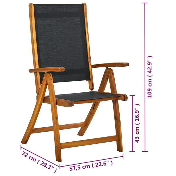 vidaXL 7 Piece Outdoor Dining Set Solid Acacia Wood