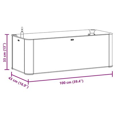 vidaXL Garden Raised Bed with Self Watering System White 100x43x33 cm, white vidaXL Garden Raised Bed with Self Watering System White 100x43x33 cm