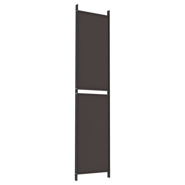 vidaXL 4-Panel Room Divider Brown 200x220 cm Fabric