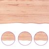 vidaXL Wall Shelf Light Brown 120x60x(2-4) cm Treated Solid Wood Oak