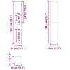vidaXL Bathroom Cabinet White 30x30x183.5 cm Engineered Wood