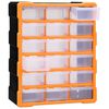 vidaXL Multi-drawer Organiser with 18 Middle Drawers 38x16x47 cm