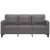 vidaXL 3-Seater Sofa Grey 180 cm Faux Leather