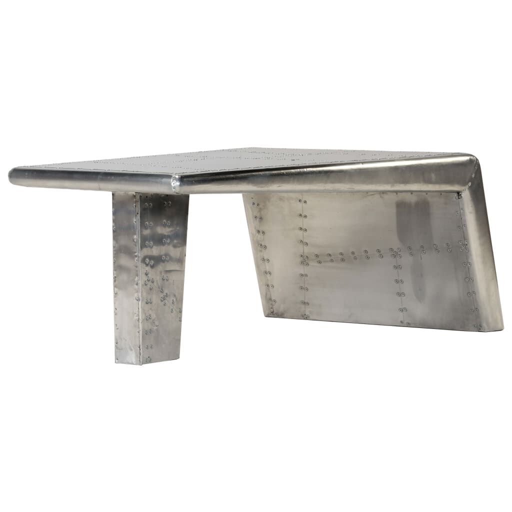 vidaXL Aviator Coffee Table Aluminium Vintage Aircraft Airman Style