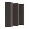 vidaXL 6-Panel Room Divider Brown 300x220 cm Fabric