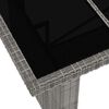vidaXL 11 Piece Outdoor Dining Set with Cushions Poly Rattan Grey