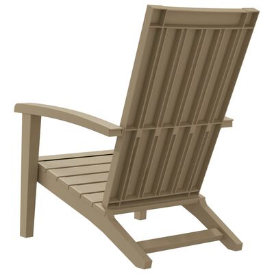 vidaXL Garden Adirondack Chair Light Brown Polypropylene, light brown vidaXL Garden Adirondack Chair Light Brown Polypropylene