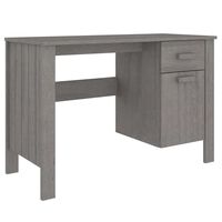 vidaXL Desk HAMAR Light Grey 113x50x75 cm Solid Wood Pine, light grey vidaXL Desk HAMAR Light Grey 113x50x75 cm Solid Wood Pine
