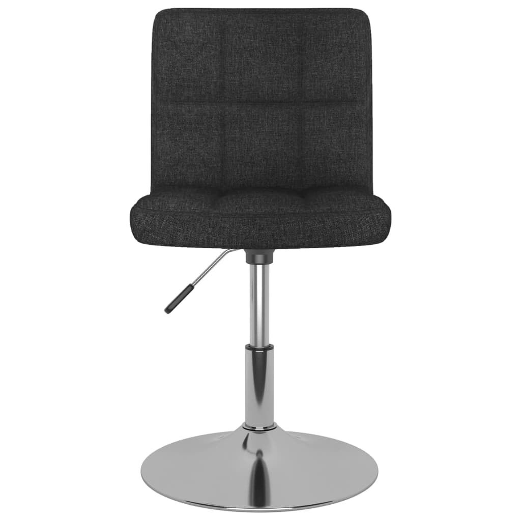 vidaXL Swivel Dining Chairs 4 pcs Black Fabric