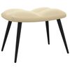 vidaXL Relaxing Chair with a Stool Cream White Velvet